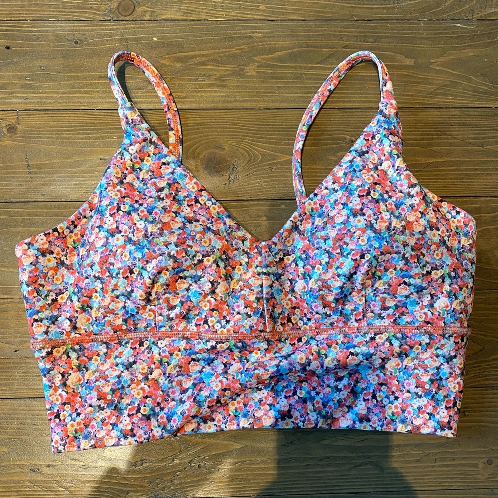 Beautiful floral Lululemon sports bra